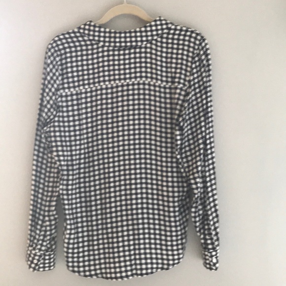 Topshop Petite Gingham Button Up Blouse NWOT - Picture 3 of 7
